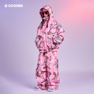 DOOREK新款滑雪服女弯刀裤原创设计单板双板专业防水防风保暖男