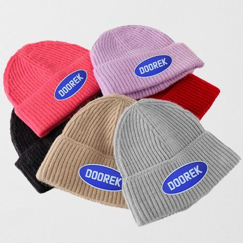 冬季保暖滑雪线帽透气字母logo潮玫红色黑色白色