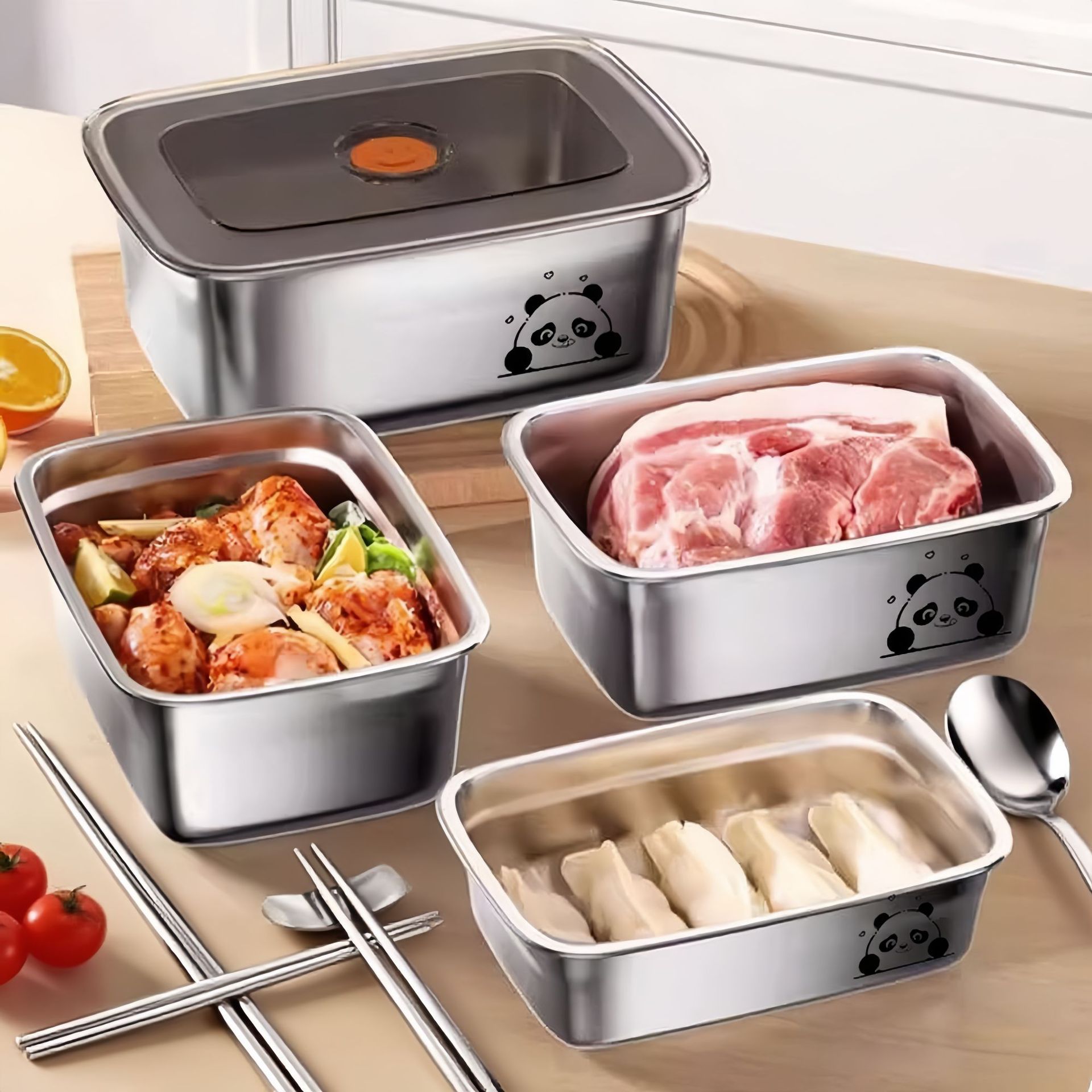 不锈钢食品级饭盒上班族饭盒餐盒学生便携式户外带保温袋保鲜盒