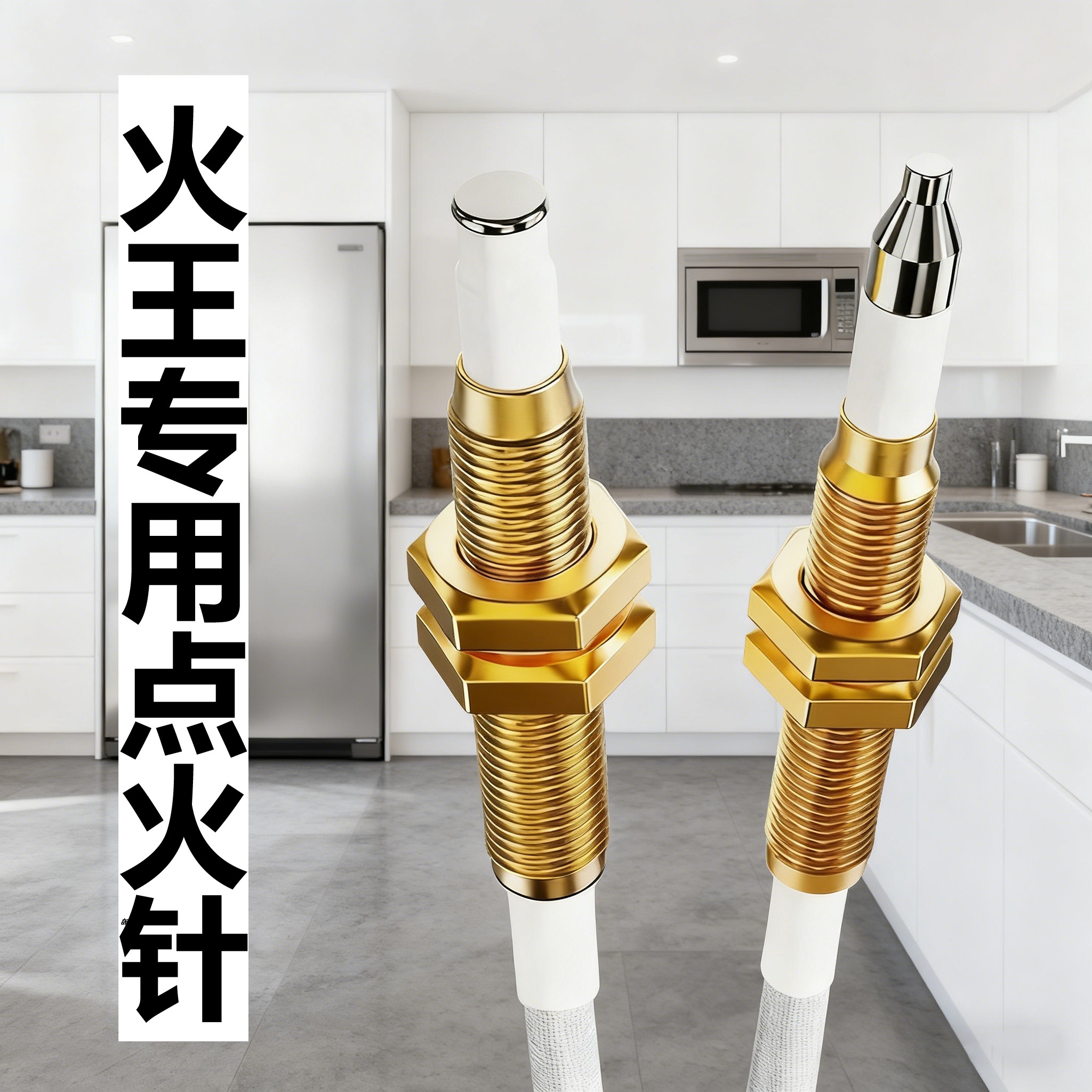 火王集成灶燃气灶点火针天然气感应针电子打火针热电偶电磁阀维修