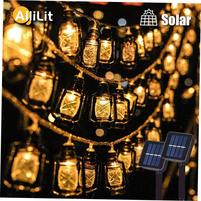 1~2PC LED Solar String Light Outdoor Waterproof Christmas De