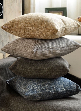 European velvet sofa cushion pure color pillow cover car big