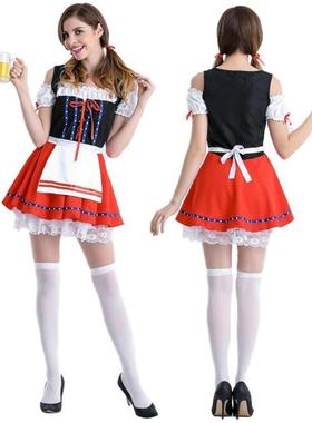 万圣节Halloween Beer Girl Costume Bar Waiter Maid Costume