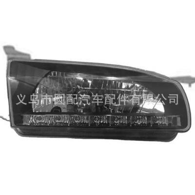 圆配汽车配件适用于丰田 卡罗拉 AE110 1995-1998车大灯黑色LED版
