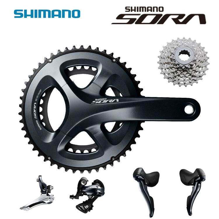 SHIMANO禧马诺 SORA 新款R3000 2*9速 3500升级版9速18速变速套件
