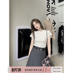 百搭短袖 CHANGING 花灰T恤女休闲简约经典 柏林日志 夏 REAL