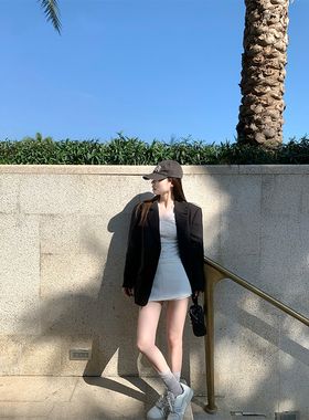 CHANGING REAL 左岸杜罗岛 黑色西装高级感气质百搭休闲西服女