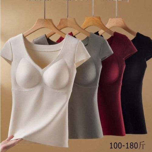 新款胖MM大码德绒蚕丝小飞袖保暖背心女免穿文胸秋冬季打底内衣