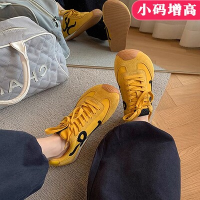 7cm真皮德训鞋女内增高小码女鞋3