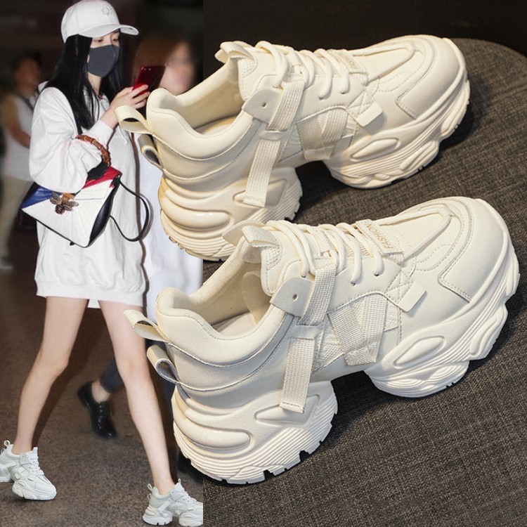 真皮厚底老爹鞋女2025新款秋季女