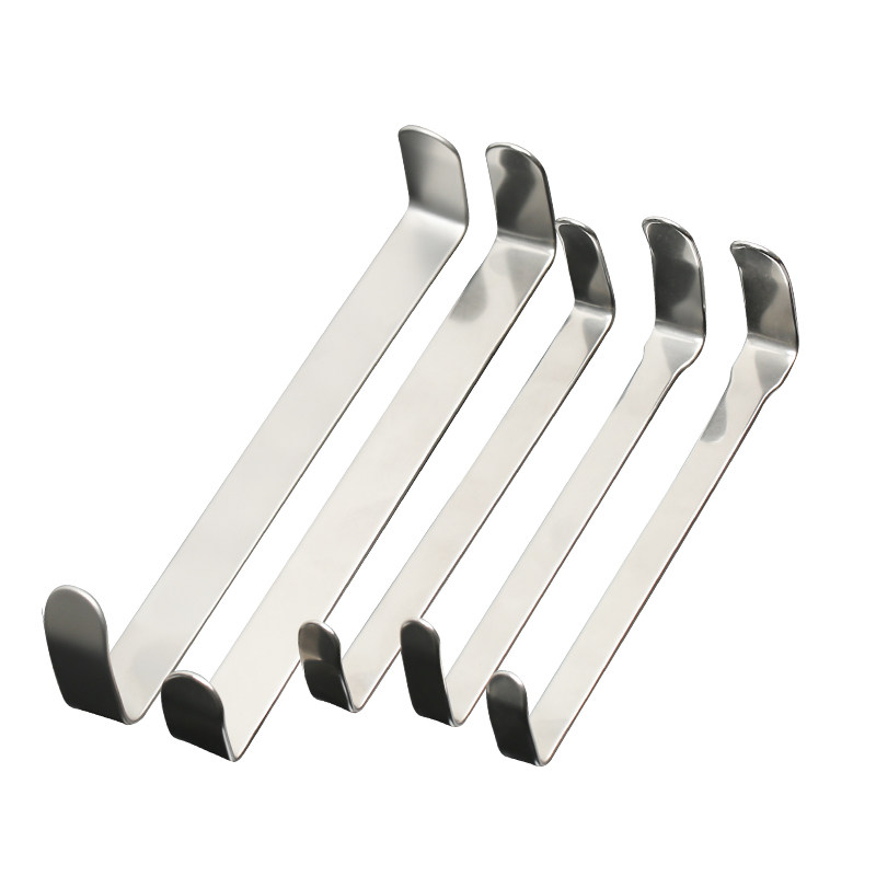 康普沃不锈钢甲状腺直角组织双头拉钩勾板式直角肌肉拉钩手术器械