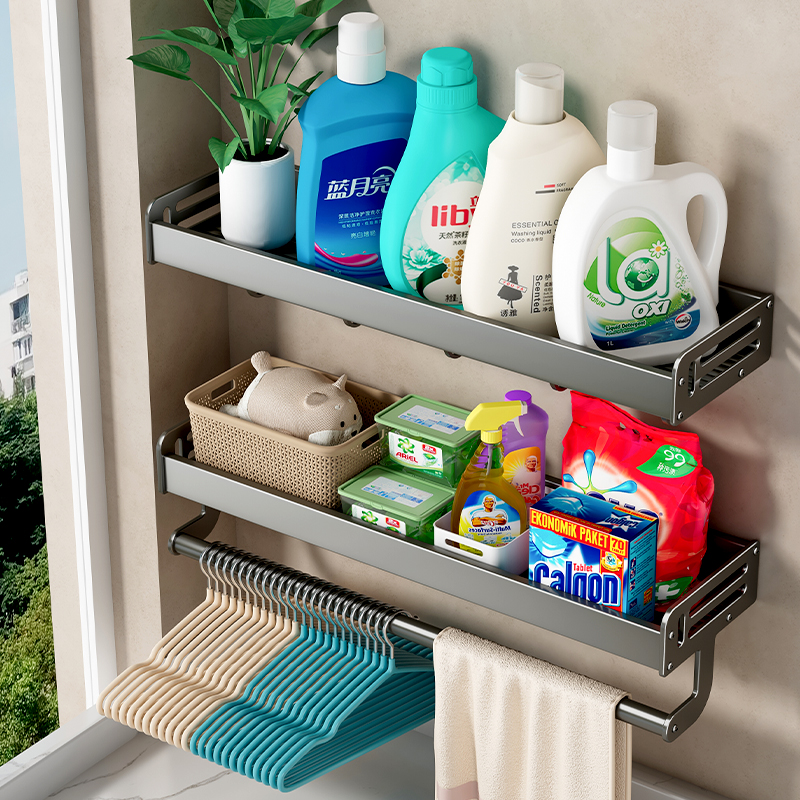 阳台洗衣池台上悬挂上方肥皂收纳