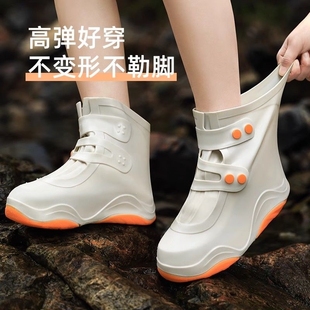 雨靴雨天防雨靴套硅胶加厚耐磨水鞋 套男女款 脚套 套防水防滑鞋 雨鞋