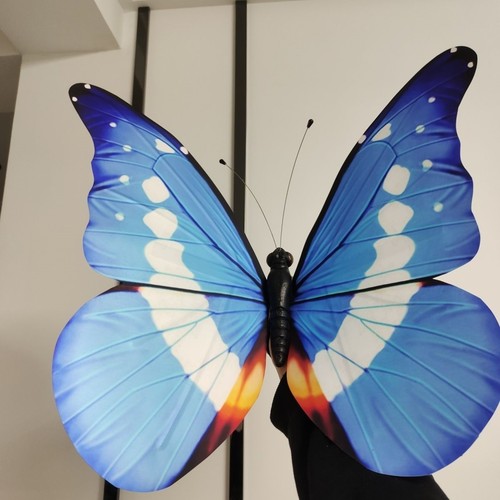 六一用40厘米手腕蝴蝶舞蹈道具插杆蝴蝶还我一片蓝天魅力校园手拿