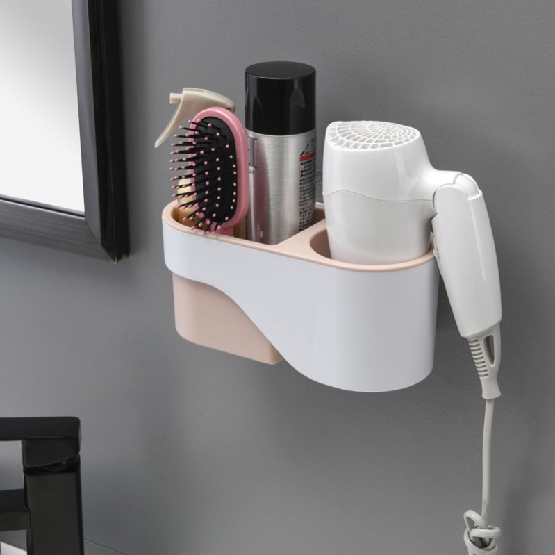 卫生间吹风机架免打孔浴室置物架壁挂电吹风挂架厕所收纳风筒架子