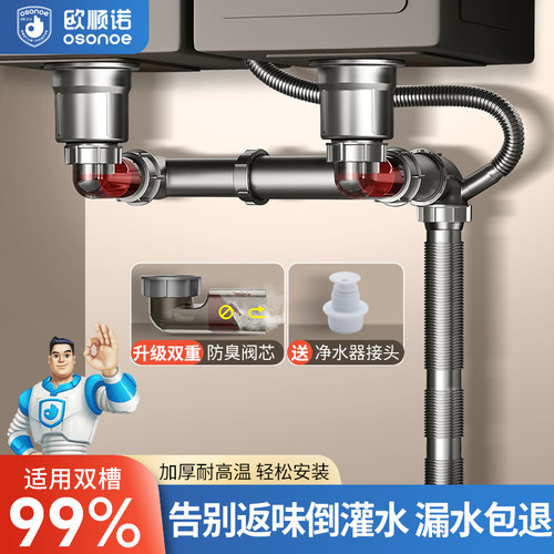 欧顺诺新款厨房防臭下水器