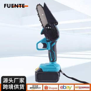 跨境外贸手持锂电锯家用户外无线迷你锯多功能伐木锯园林修枝锯