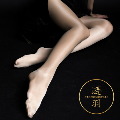 涟羽光晕性感油亮裆连裤袜马油