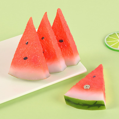 新款PVC仿真水果冰箱贴创意大西瓜片冰箱贴磁贴清凉夏日西瓜模型