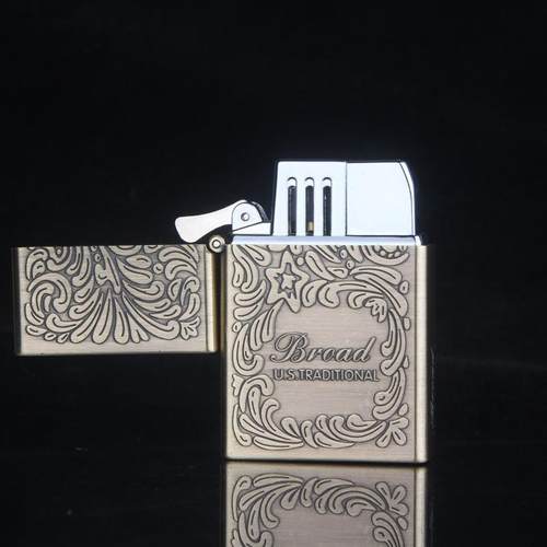 BD416-1尊神富贵花直冲金属打火机 创意个性防风礼品火机印字