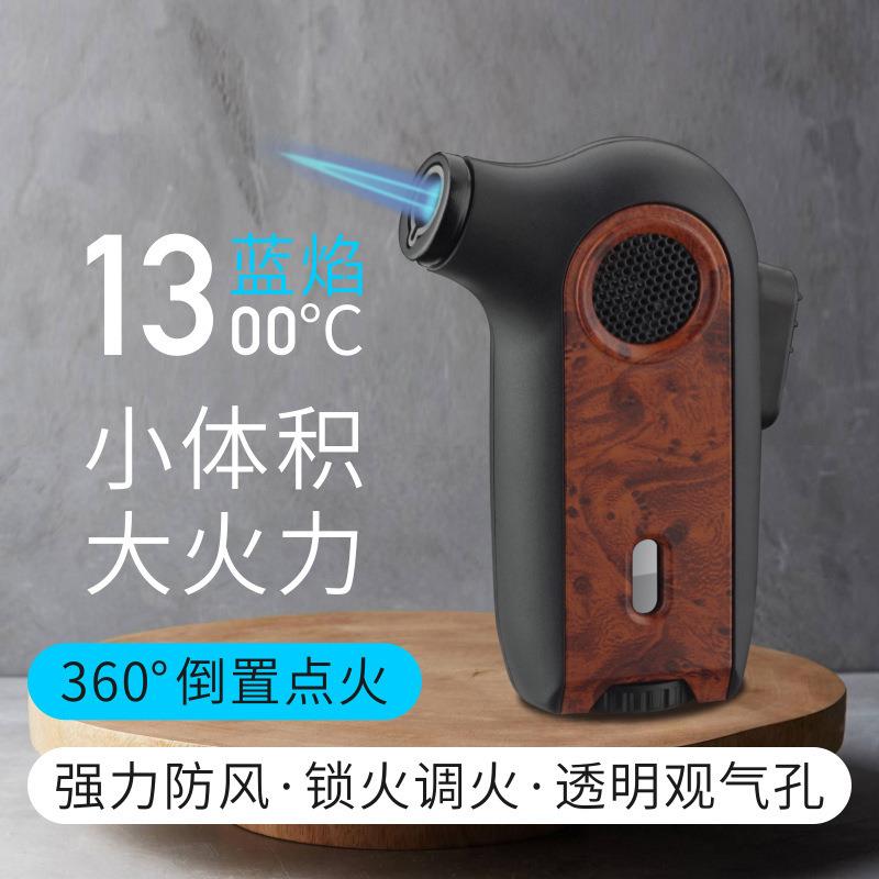 SF806迷你手握式高温直冲蓝焰小喷枪透明气窗金属焊枪打火机