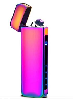 厂家直销长条触屏电量显示电弧双火USB充电打火机礼品lighter