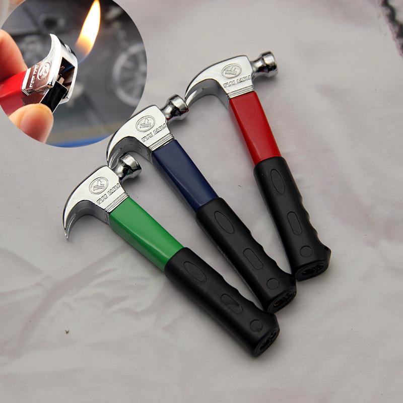 百达916榔头打火机创意新奇特明火充气打火机夜市货源外贸批