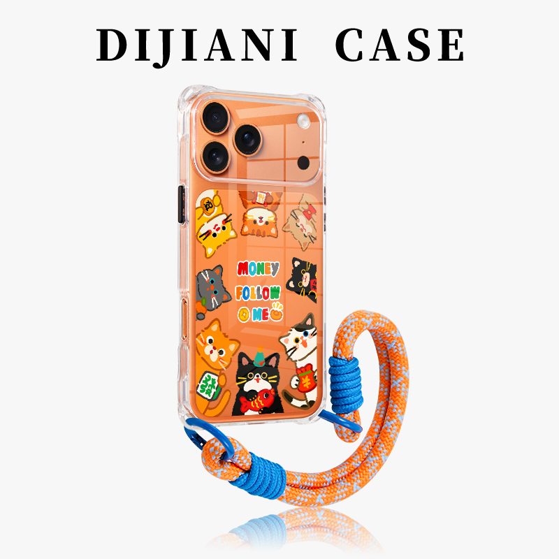 招财猫苹果17promax手机壳透明