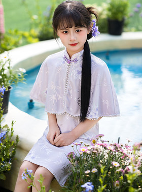 2026新款改良女童旗袍蕾丝旗袍裙
