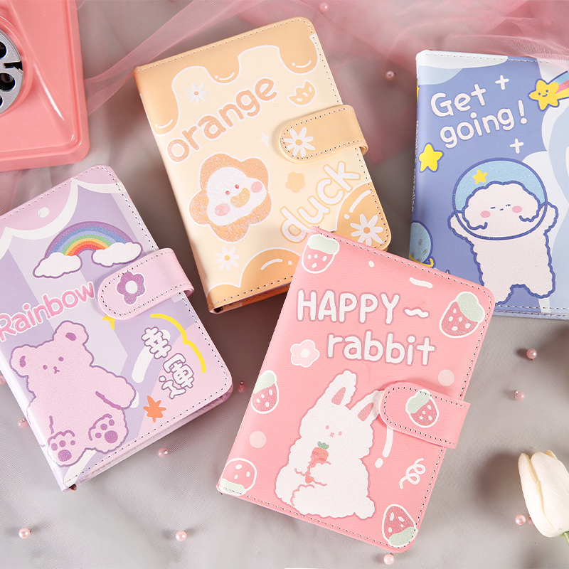 网红个性ins风日系卡通可爱少女心手账本创意全彩页麦琪的乐园系列磁扣笔记本子文艺精致记事本多功能日记本