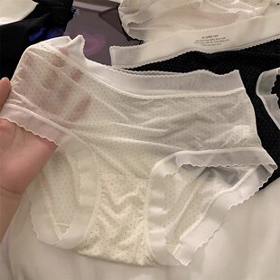 透气三角裤 女舒适透气痕女士裤 MIU系波点女生冰丝内裤 温柔千金