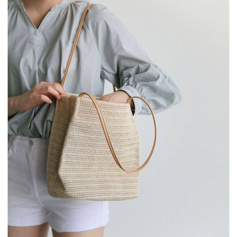 日韩草包2019新款夏编织手提沙滩包藤编草编女包包包|ruв категории Сумки, Г - жа сумки - от Buy2taobao.com для оказания профессиональной услуги покупки агента Taobao