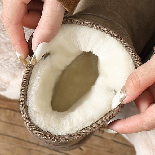 Утепленные удерживающие тепло сапоги, 2024 года, из натуральной кожи, средней длины, популярно в интернете