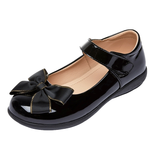 女童黑色皮鞋女礼仪童鞋公主鞋演出鞋花童主持表演黑鞋小皮鞋