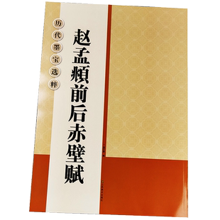 赵孟頫前后赤壁赋 大8开米字格高清放大版附注释简体旁注 历代墨宝选粹原碑帖初学者临摹练习字帖教材教程 赵孟頫行书毛笔字帖