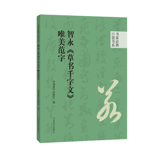 智永《草书千字文》唯美范字 书家必携口袋书 草书高清碑文字帖练习欣赏墨迹近距离入门临摹碑帖附简体旁注河南美术出版社正版图书