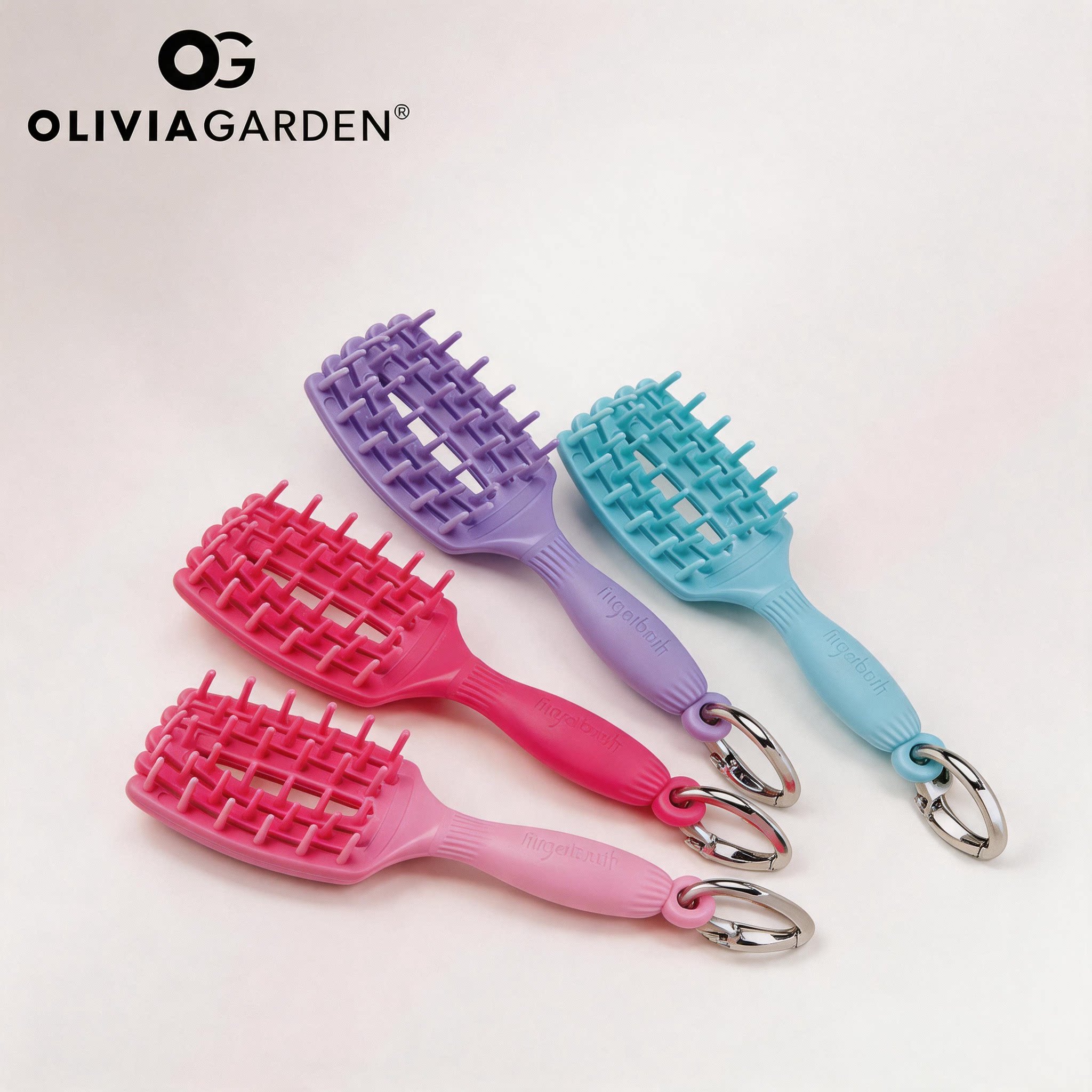 美国OLIVIA GARDEN奥丽维亚迷你发梳挂饰便携钥匙扣旅行梳马卡龙