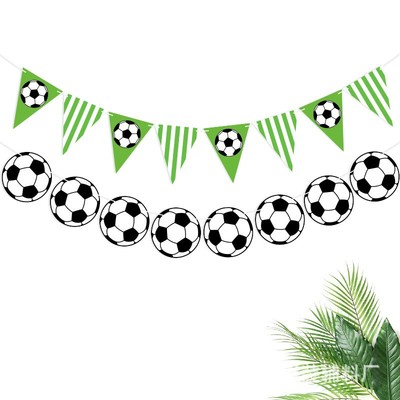 足球主题派对生日派对装饰拉旗