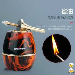 百诚新潮万次火柴桌面台式煤油打火机防风电弧创意充电点烟器男礼