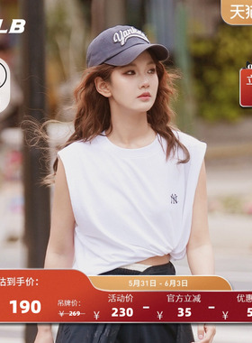 MLB官方 男女情侣凉感百搭运动休闲无袖纯色背心夏季新款TOB01