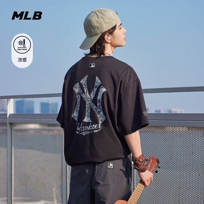 MLB官方男女同款街头复古腰果花轻薄凉感干爽T恤26夏季新款TSX07图片