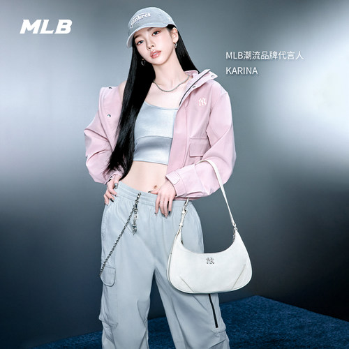 MLB官方KARINA同款时尚LOGO可调节百搭单肩包腋下包26春新款BQVN1