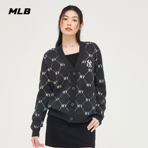 MLB开衫情侣针织开衫外套24秋季