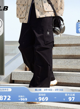 MLB官方 男女情侣时尚工装风防泼水软壳梭织裤秋季新款WPB17