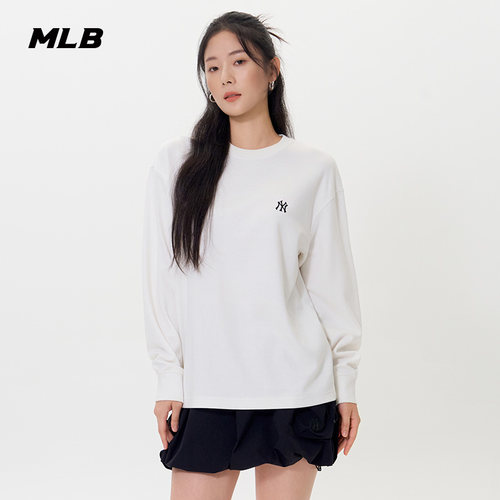MLB男女同款学院风印花短袖T恤