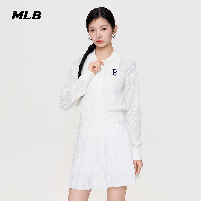 MLB官方女款潮流百搭学院风针织开衫外套26春季新款时尚KCV01图片