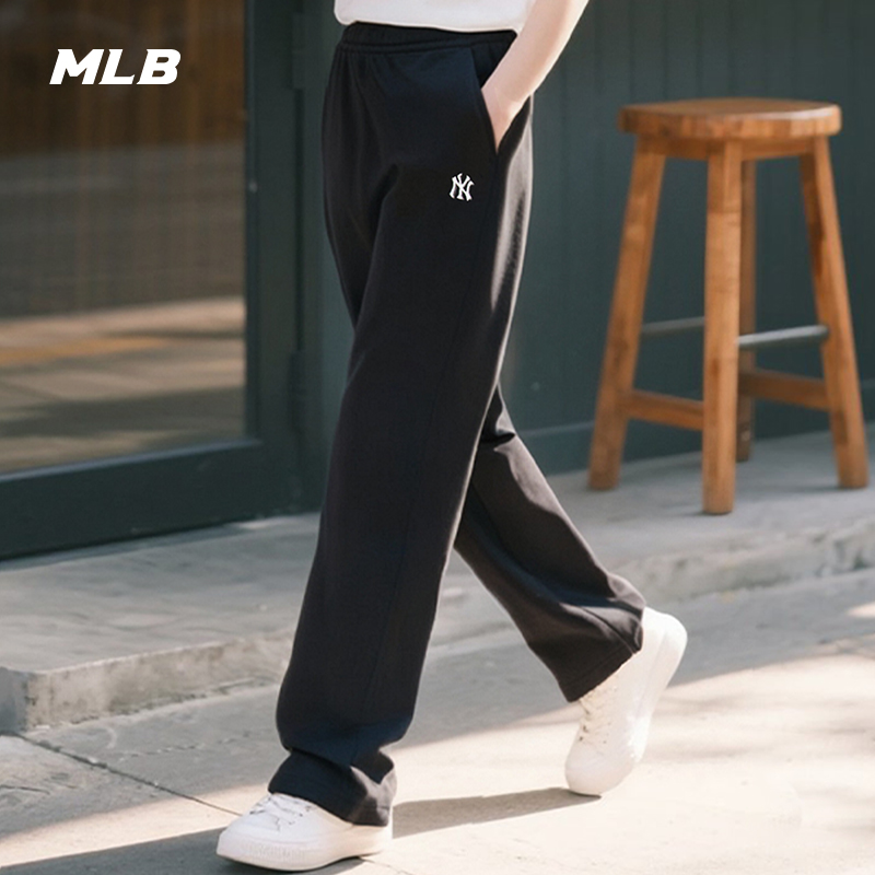 MLB官方男女情侣时尚百搭小LOGO运动休闲直筒长裤25秋季新款PTB04