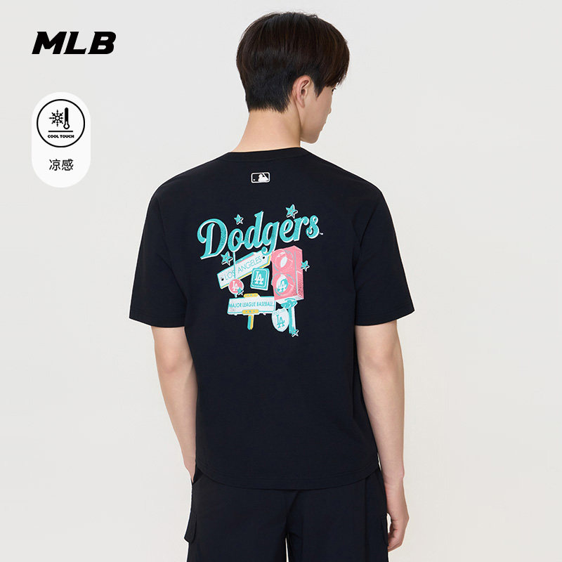MLB官方男女同款日常百搭干爽印花凉感轻薄T恤26夏季新款TSN75图片