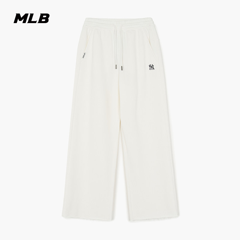 MLB官方 女款复古风毛边裤脚微阔休闲长裤26春季新款PTB02/PTB06,运动服/休闲服装,运动长裤,淘宝优惠券,粉丝福利购,淘宝优惠卷