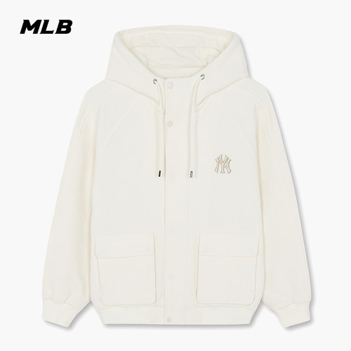 MLB官方 男女同款休闲时尚百搭暗纹老花针织夹克26春季新款JPM03